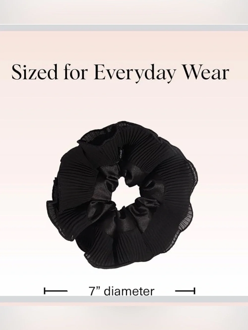 NWT ⚜️🖤⚜️ KITSCH Pleated Scrunchie Black